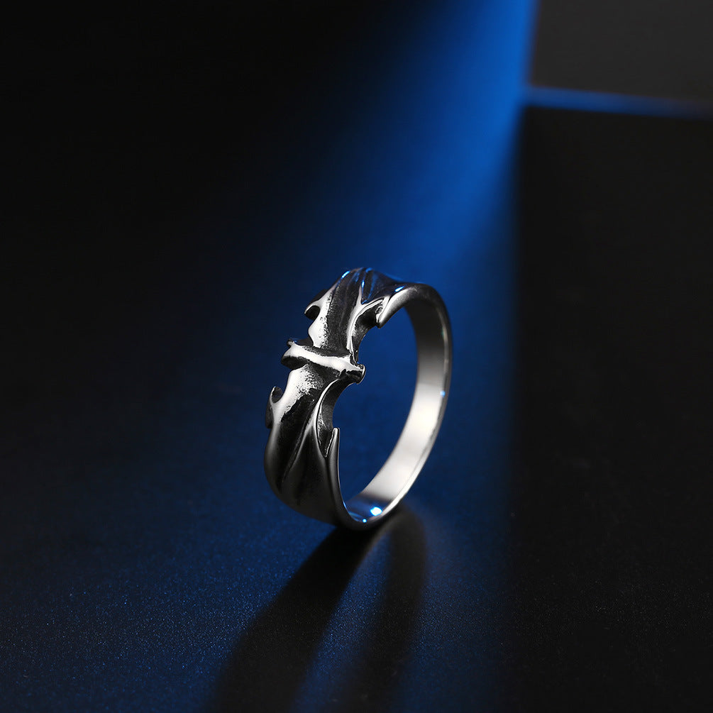 Black Gothic Bat Ring