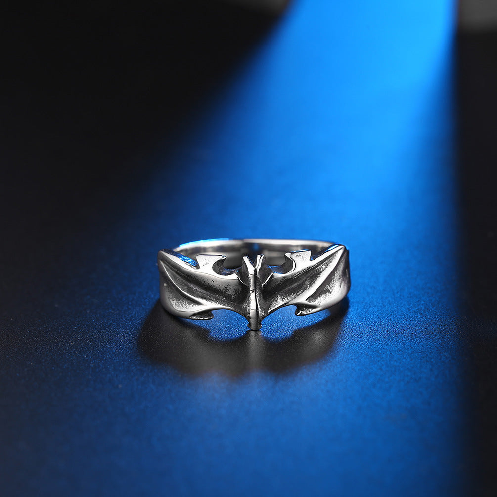 Black Gothic Bat Ring