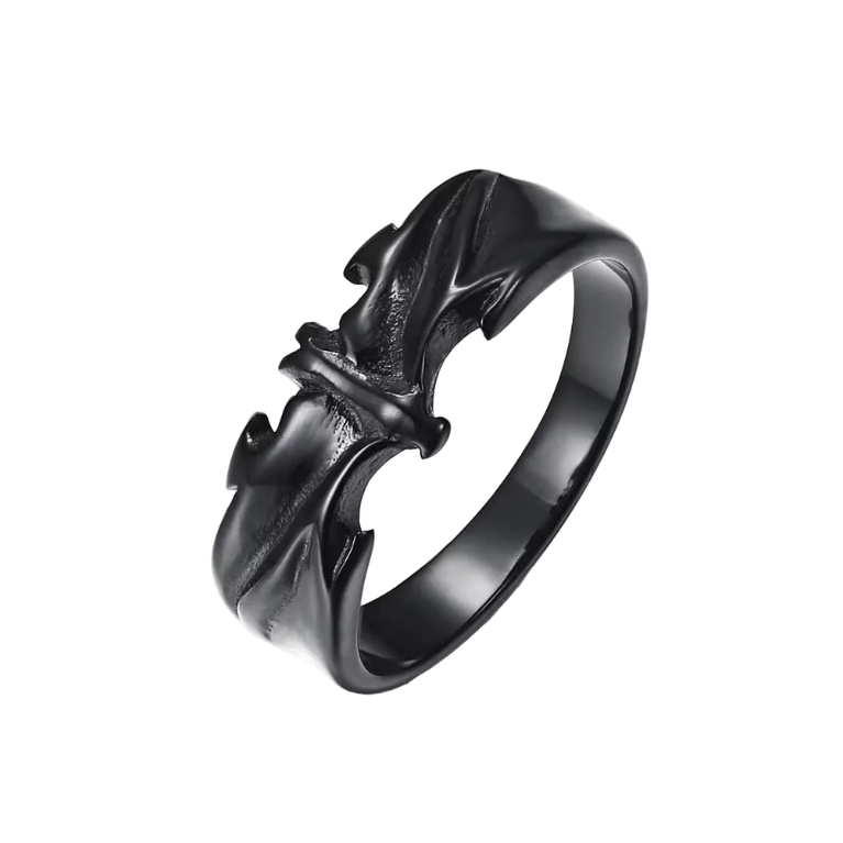 Black Gothic Bat Ring
